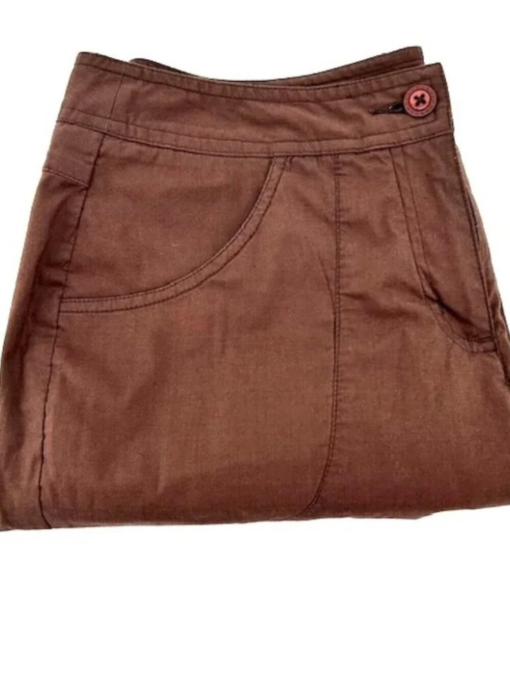 Tommy Bahama Women’s Size 0 Bermuda Golf Shorts Brown Stretch Cotton Blend Pocke